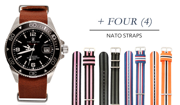 Poseidon Leather + ALL Four NATO Straps